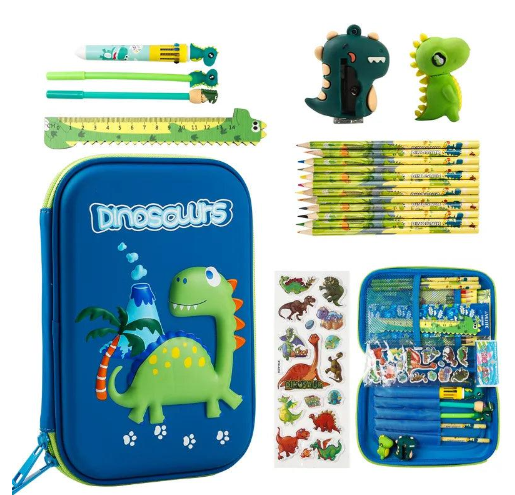 Dino and Unicorn School Supplies Kit - 26 Pieces (One Set)