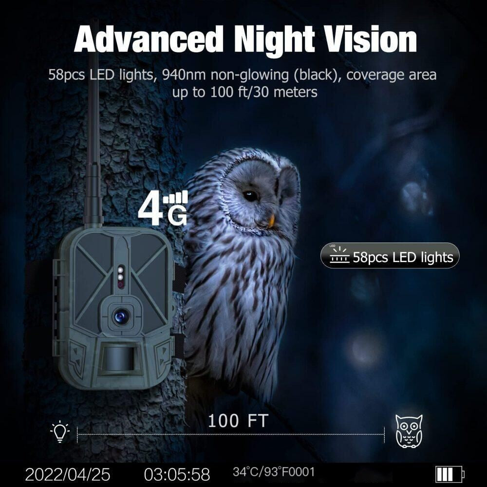 4G HD Night Vision Waterproof Hunting Camera HC940PROLI