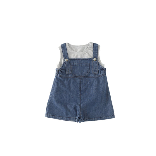 Overalls Set Baby Vest and Shorts Two-Piece Set