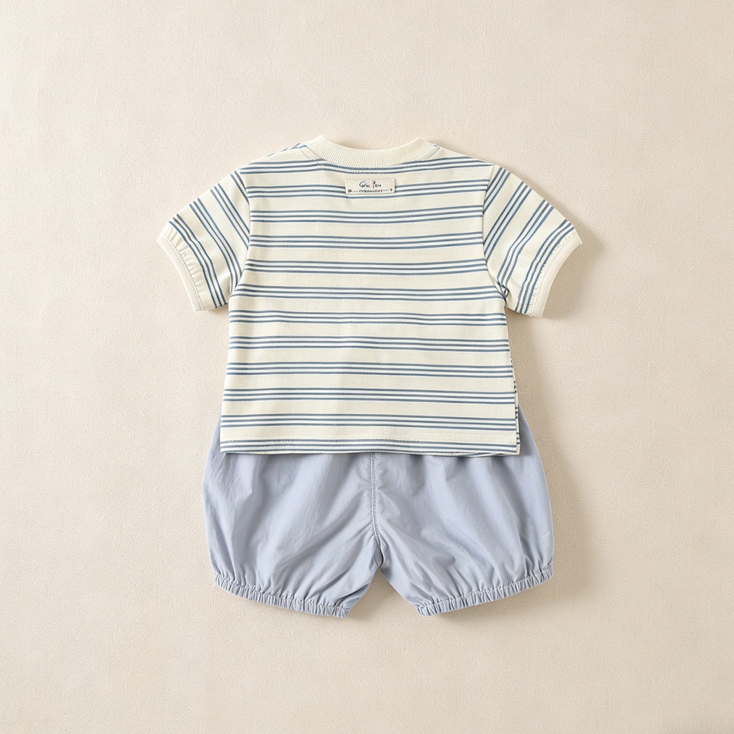Cute Stripe Two-Piece Set for Boys, Short Sleeve Outfit