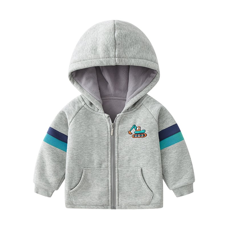 Children's Thickened Velvet Cartoon Embroidered Jacket